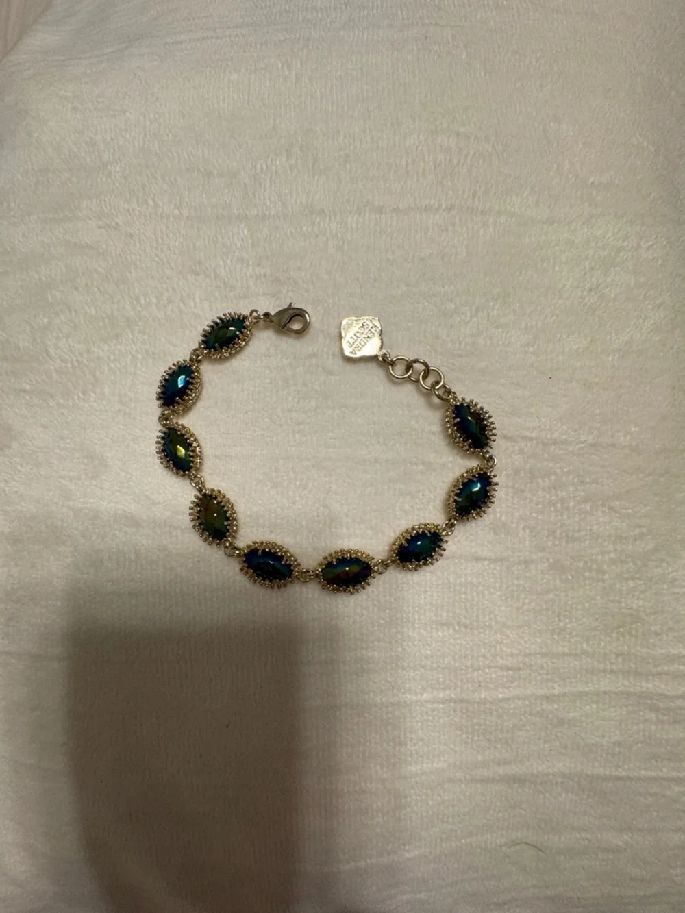 Kendra Scott Gold-Tone Bracelet with Iridescent Blue-Green Stones - Picture 5 of 5